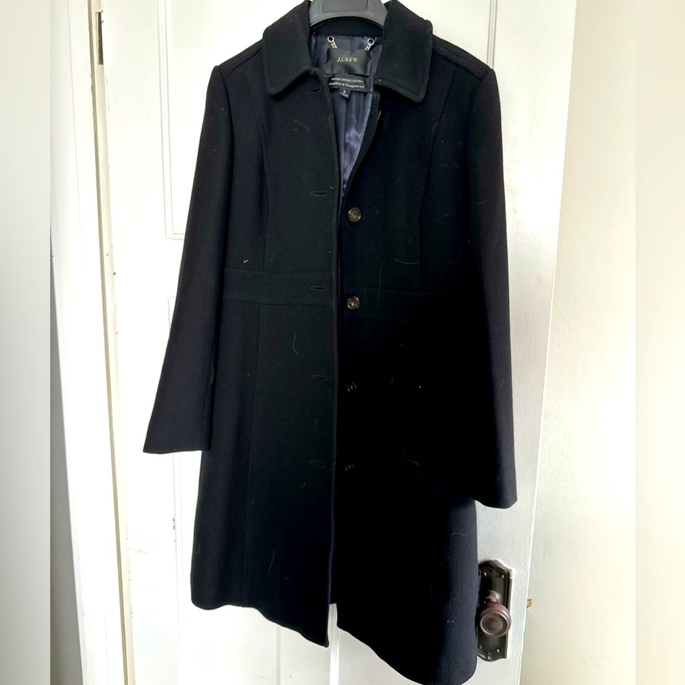 Jcrew black overcoat